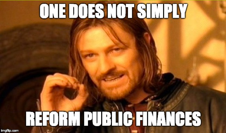 One Does Not Simply Reform Public Finances