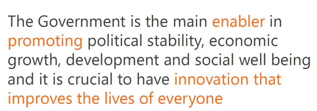 The Government is the main enabler in promoting political stability