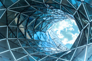 FRANKFURT AM MAIN, GERMANY - MAY 18, 2016: MyZeil - shopping mall in center of Frankfurt. It was designed by Roman architect Massimiliano Fuksas